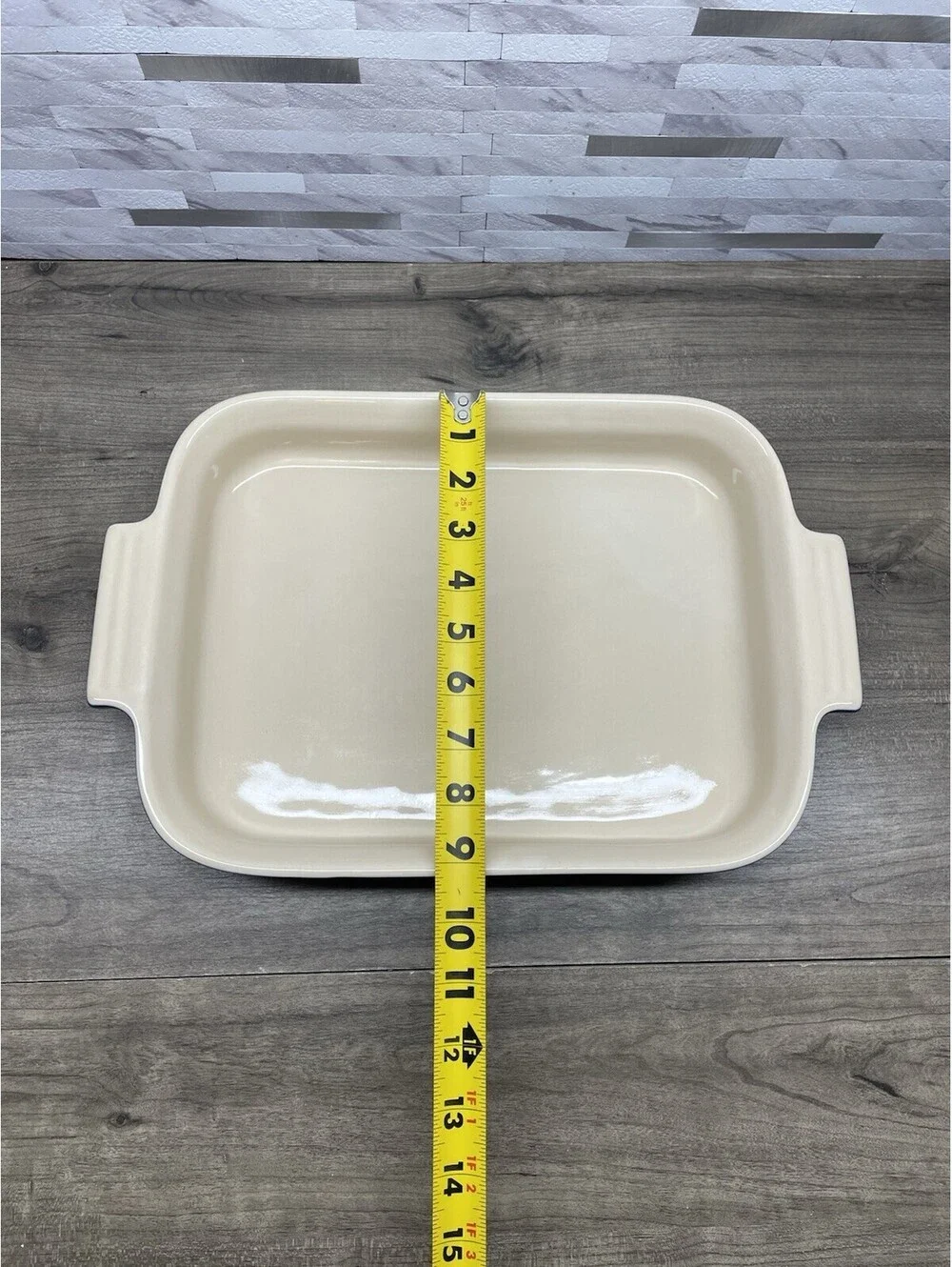Le Creuset Rectangular Baking Dish Blue Stoneware 12x9 Casserole Pan